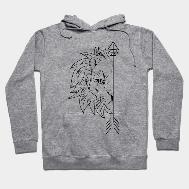 lion couple Hoodie by PaperHead